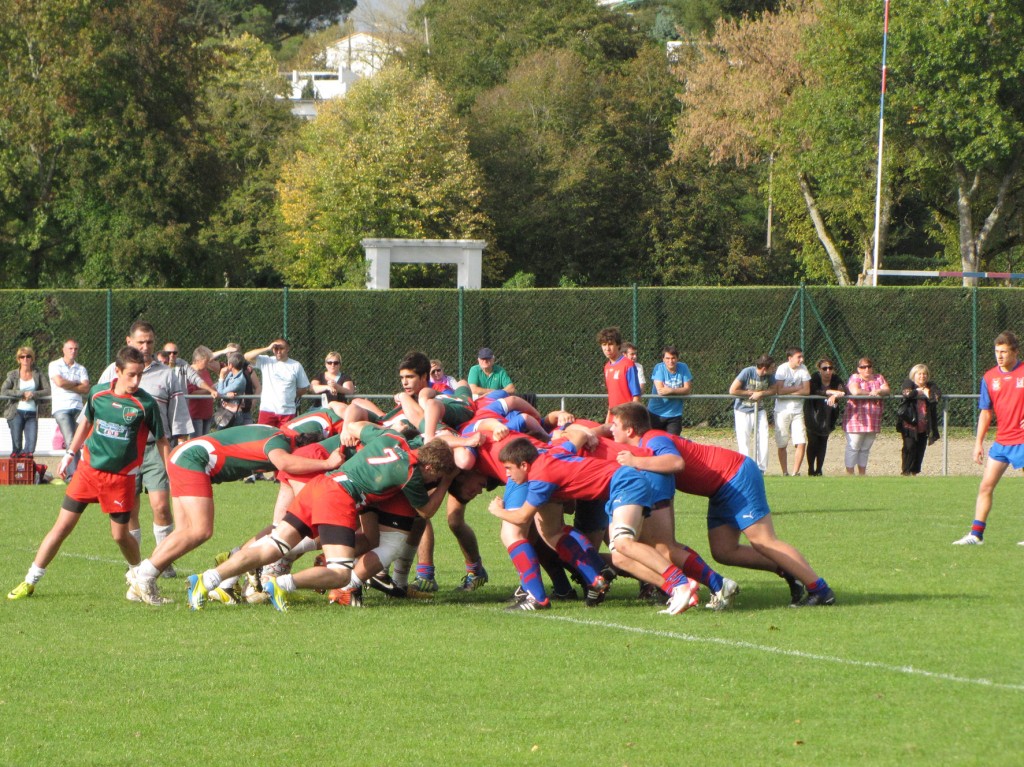 Les cadets Teulière B lors du match à domicile face à Saint-Martin-de-Seignanx le 26 octobre dernier. (Photo Bruno Pouilloux) 