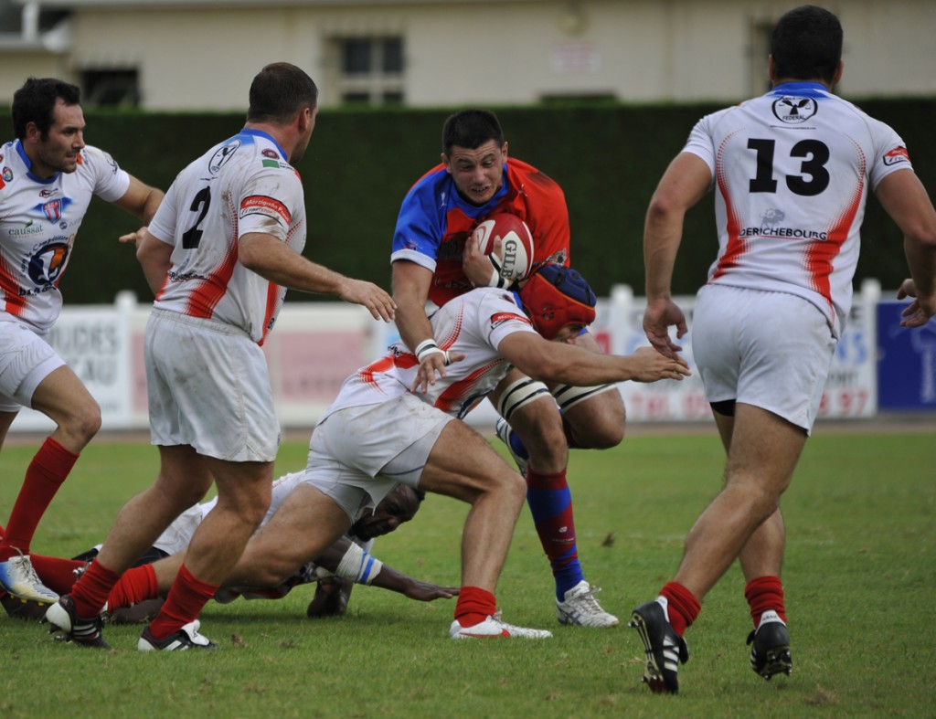 A l'aller, les Hagetmautiens avaient battu les Blagnacais 16-10. (Photo jean-Louis Tastet)